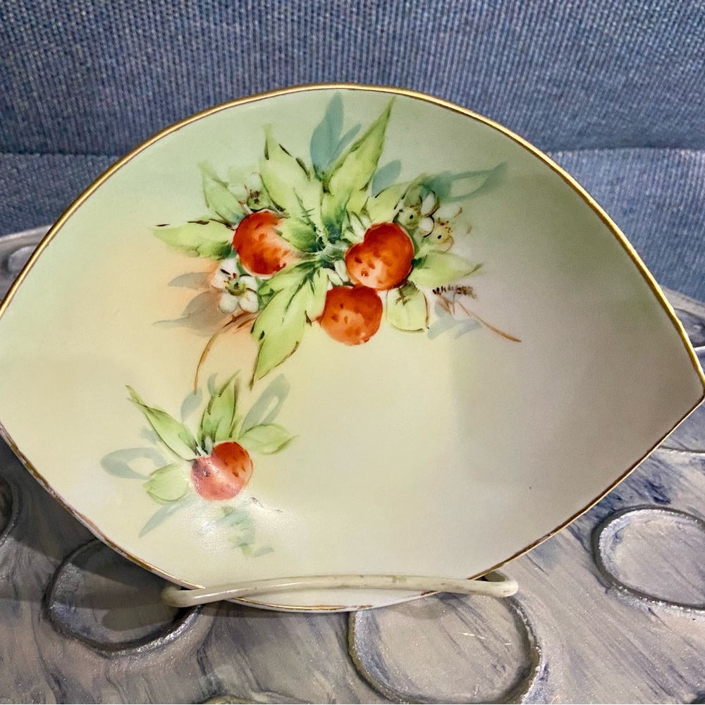 Antique UNO IT Bavaria Vintage Hand Painted Porcelain Dish